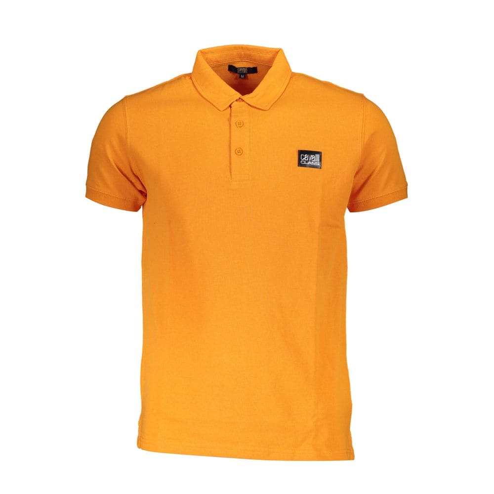 Polo de algodón color naranja Cavalli Class