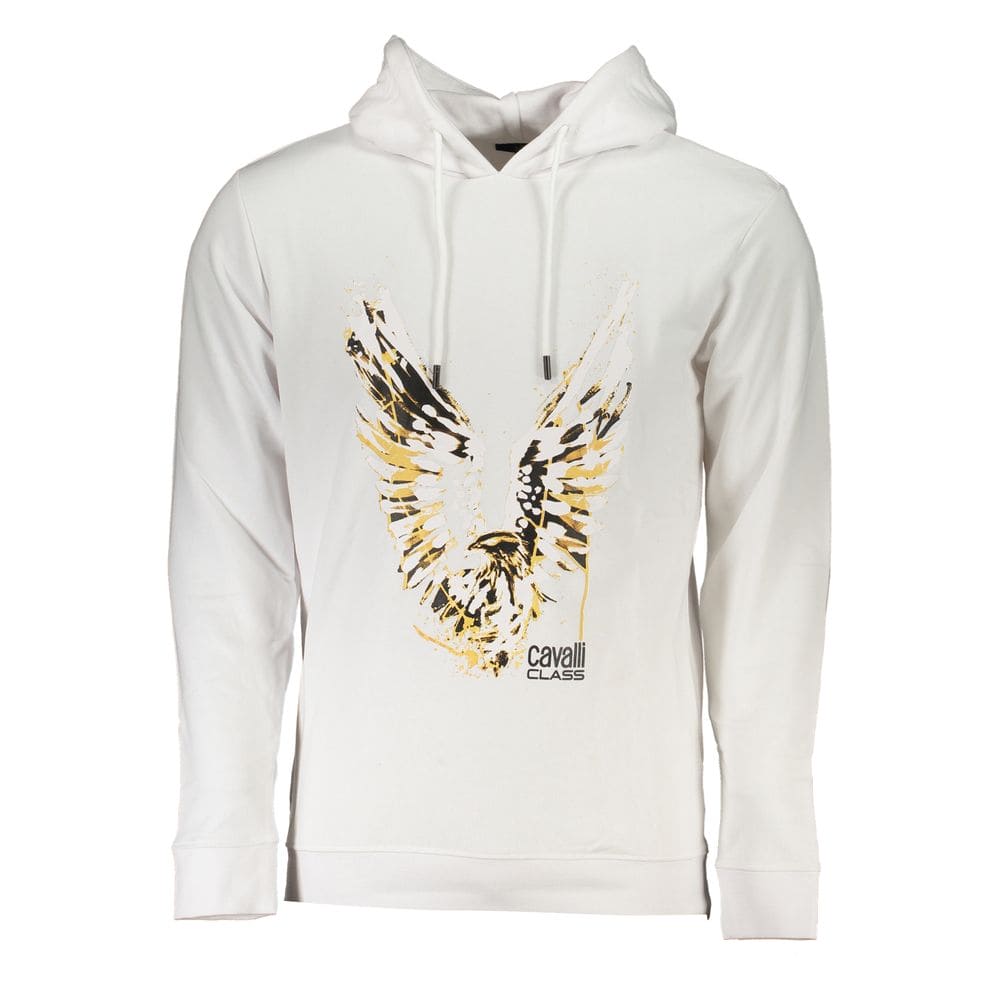 Sudadera con capucha elegante de Cavalli Class en color blanco