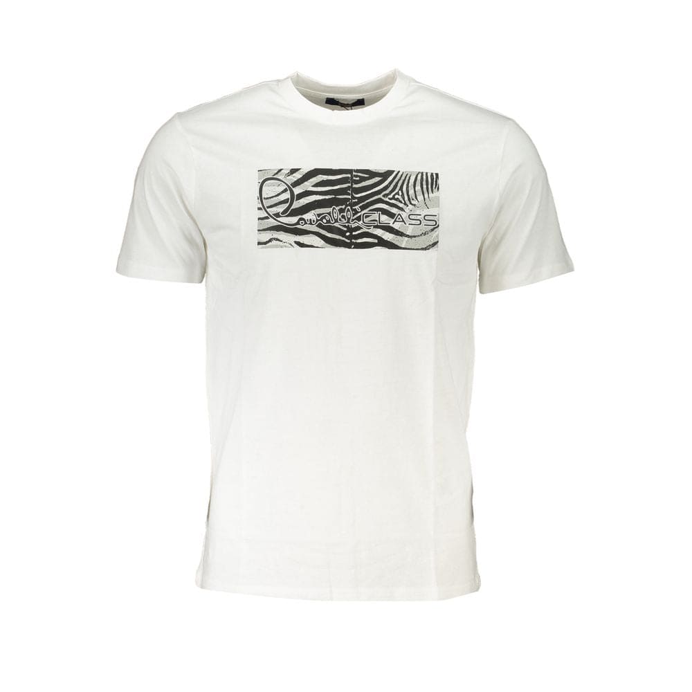 Camiseta de algodón blanca de la clase Cavalli