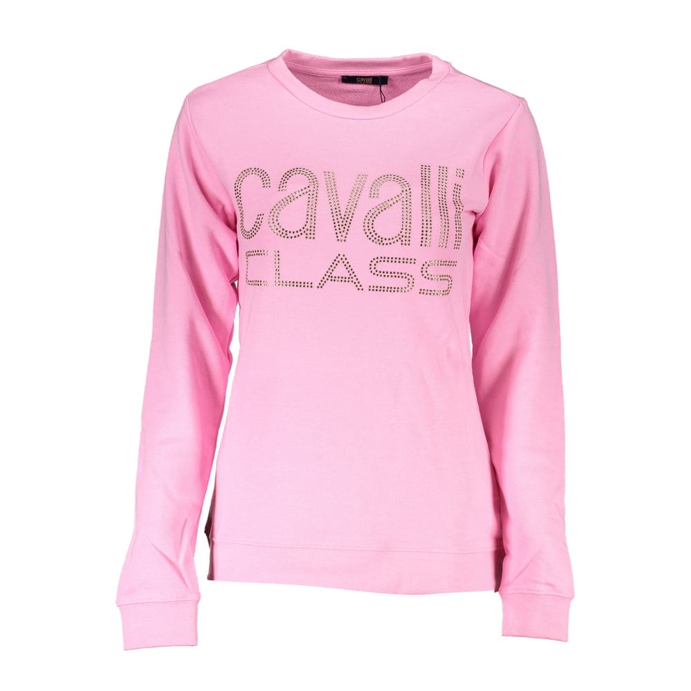 Pull en coton rose de la classe Cavalli