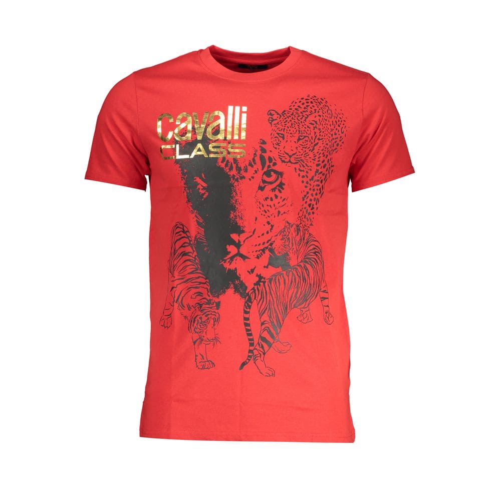 T-shirt en coton rouge Cavalli Class