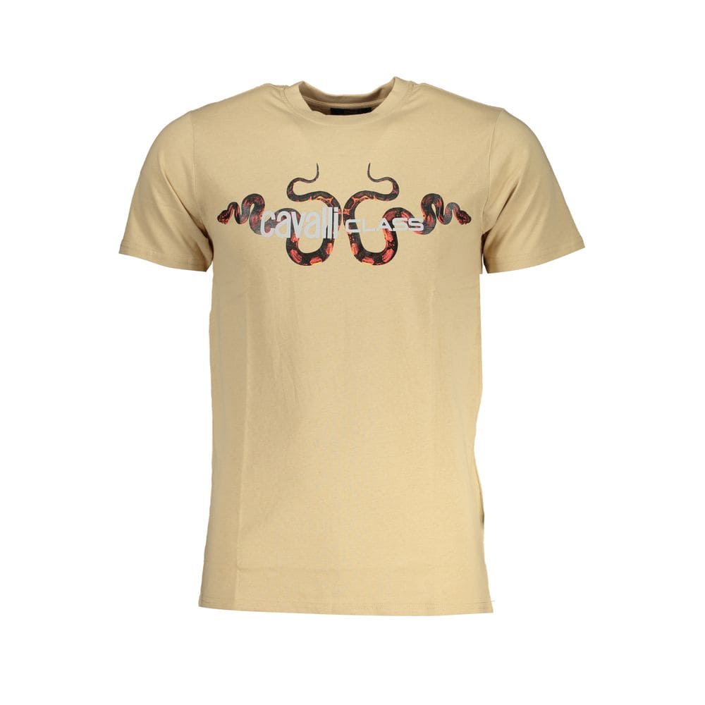 T-shirt en coton beige Cavalli Class