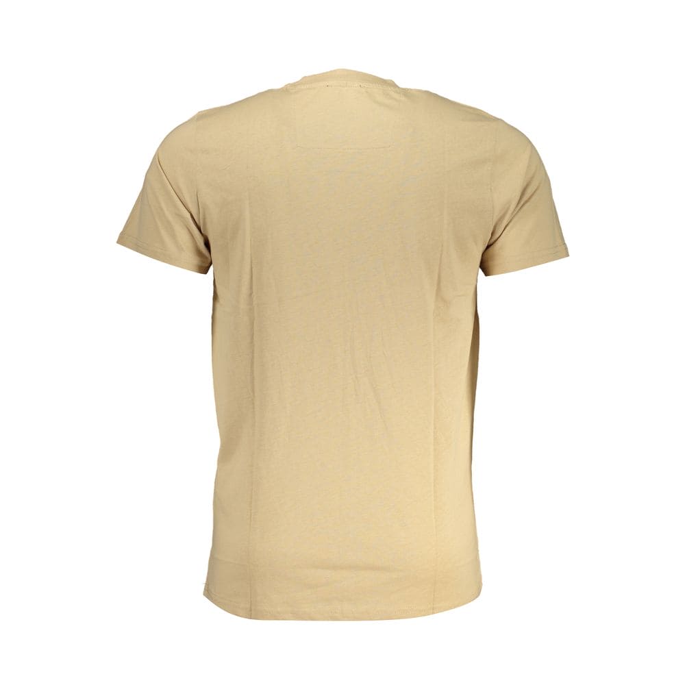 Camiseta de algodón beige Cavalli Class