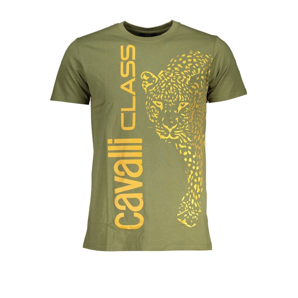 T-shirt en coton vert Cavalli Class