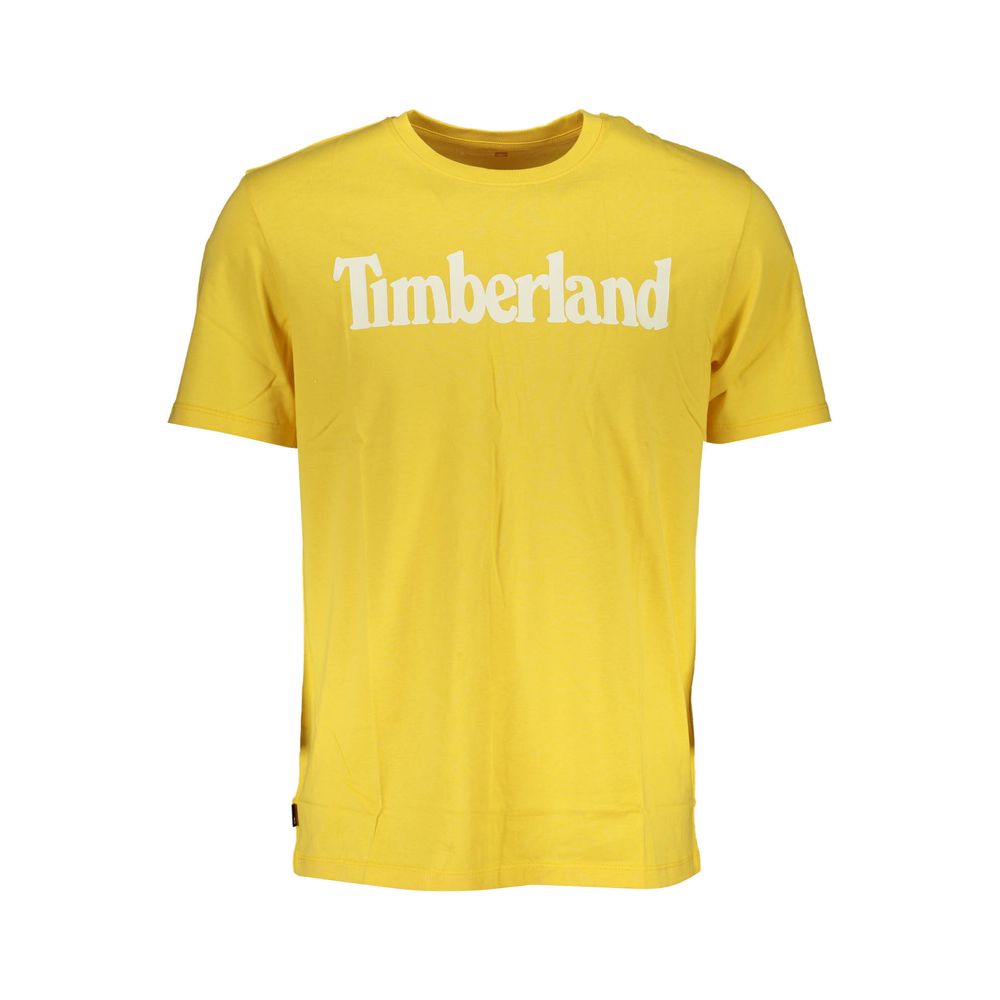 T-shirt en coton jaune Timberland