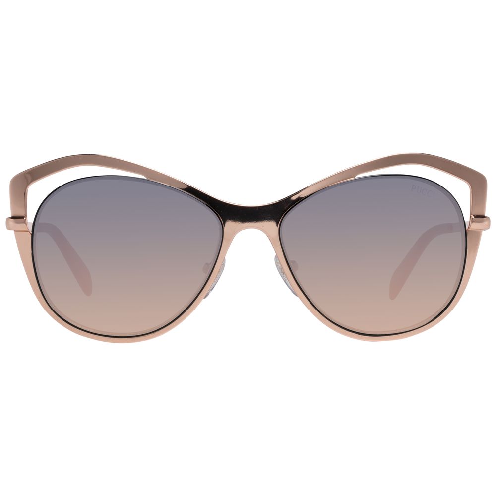 Lunettes de soleil pour femmes Emilio Pucci en or rose