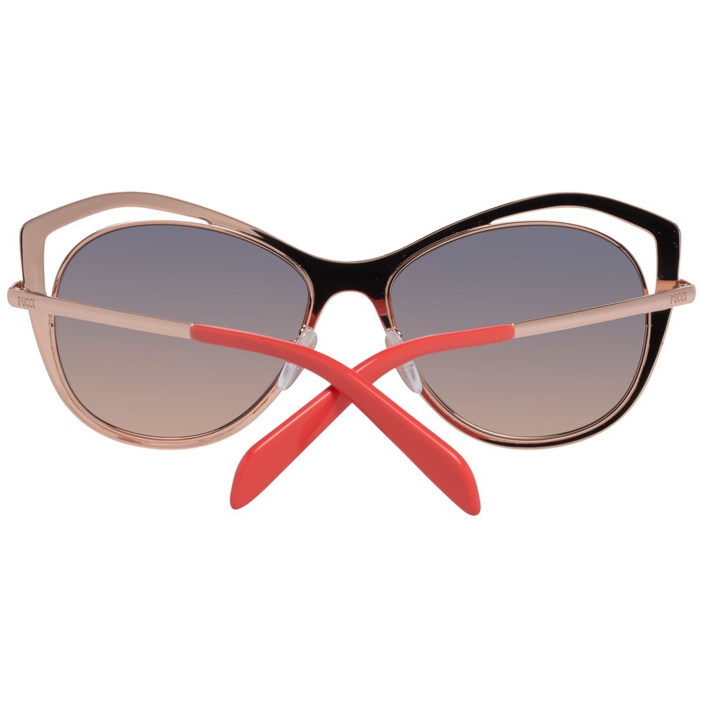 Lunettes de soleil pour femmes Emilio Pucci en or rose