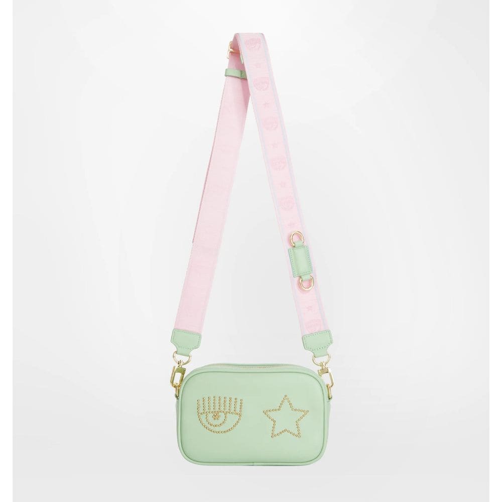 Bolso bandolera Chiara Ferragni de tela verde