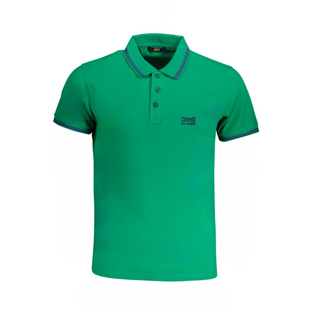 Polo de algodón verde Cavalli Class