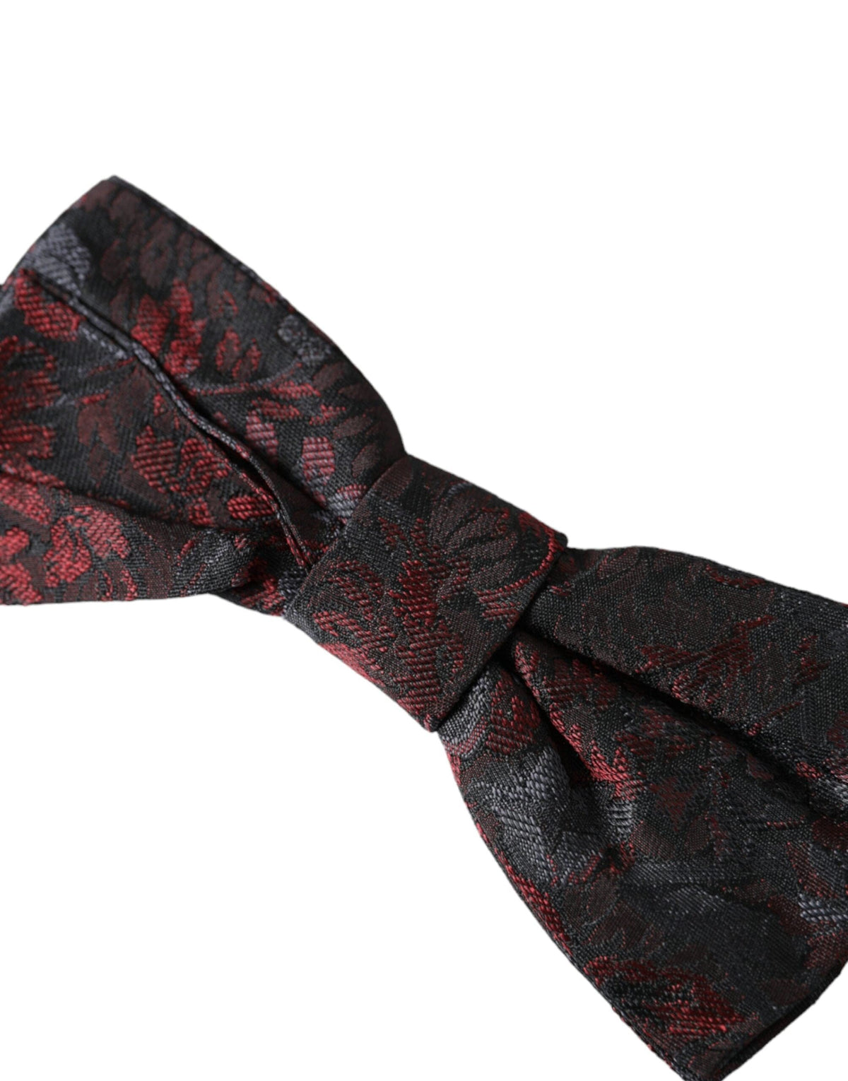 Dolce & Gabbana Red Black Floral Adjustable Neck Men Bow Tie