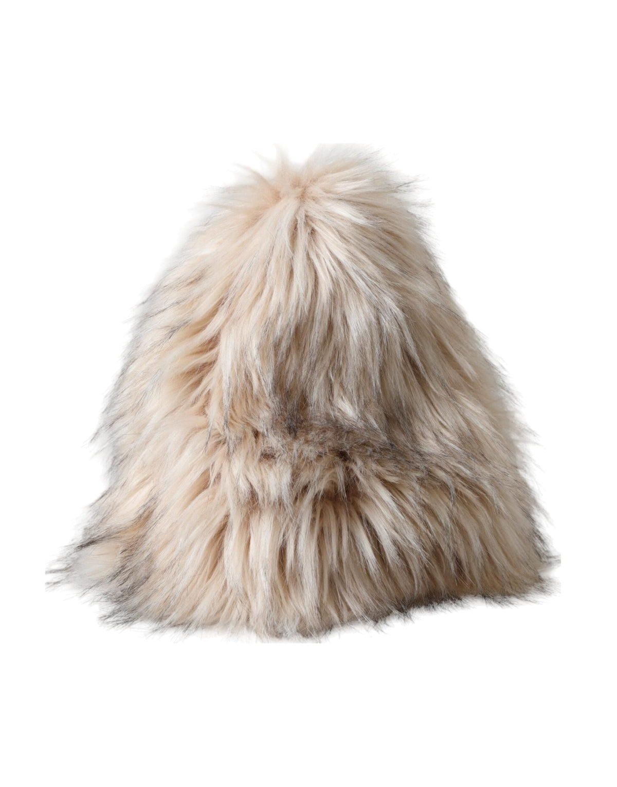 Dolce & Gabbana Beige Acrylic Fur Women Bucket Hat