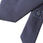 Dolce & Gabbana Navy Blue Silk Patterned Adjustable Men Tie