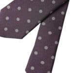 Dolce & Gabbana Purple 100% Silk Polka Dot Adjustable Men Tie