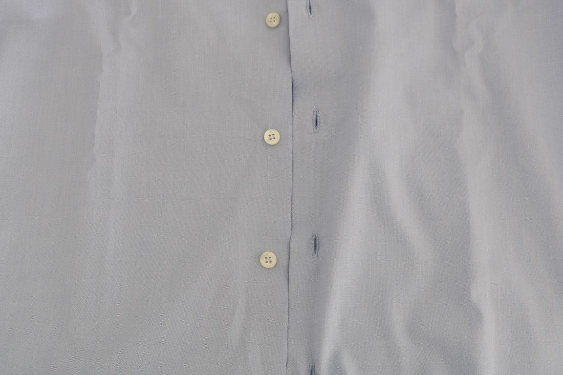 Camisa de vestir de algodón azul claro Cavalli