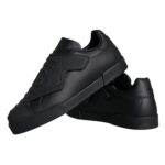 Dolce & Gabbana Black Leather Slip On Low Top Sneakers Shoes