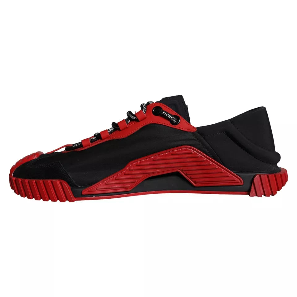 Baskets basses Dolce &amp; Gabbana NS1 noires et rouges pour hommes