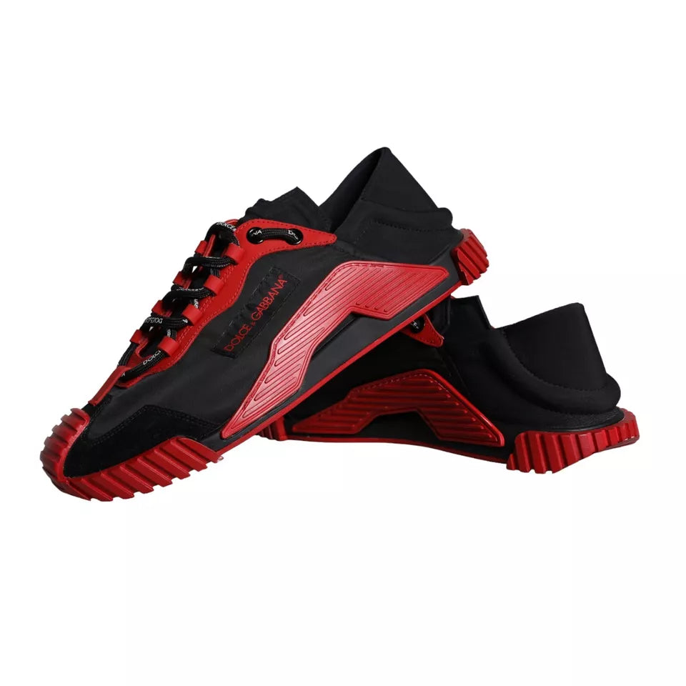 Baskets basses Dolce &amp; Gabbana NS1 noires et rouges pour hommes