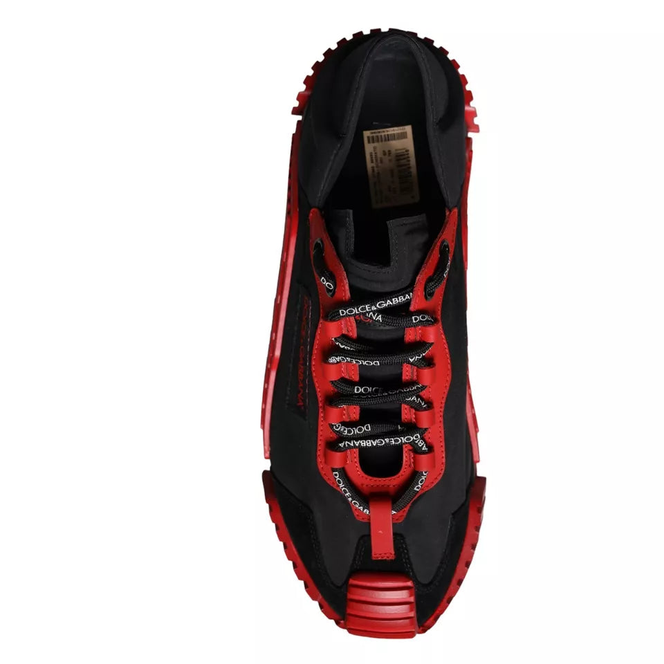 Baskets basses Dolce &amp; Gabbana NS1 noires et rouges pour hommes