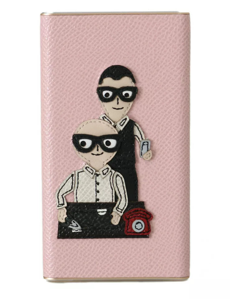 Batterie externe en cuir rose chic Dolce &amp; Gabbana