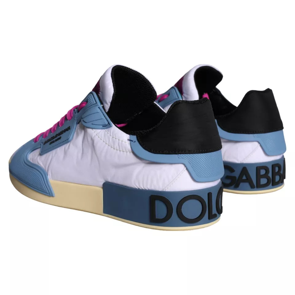 Baskets basses en cuir multicolores Dolce &amp; Gabbana pour hommes