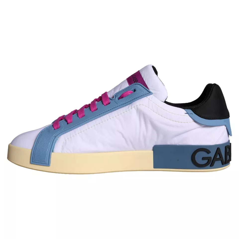 Baskets basses en cuir multicolores Dolce &amp; Gabbana pour hommes