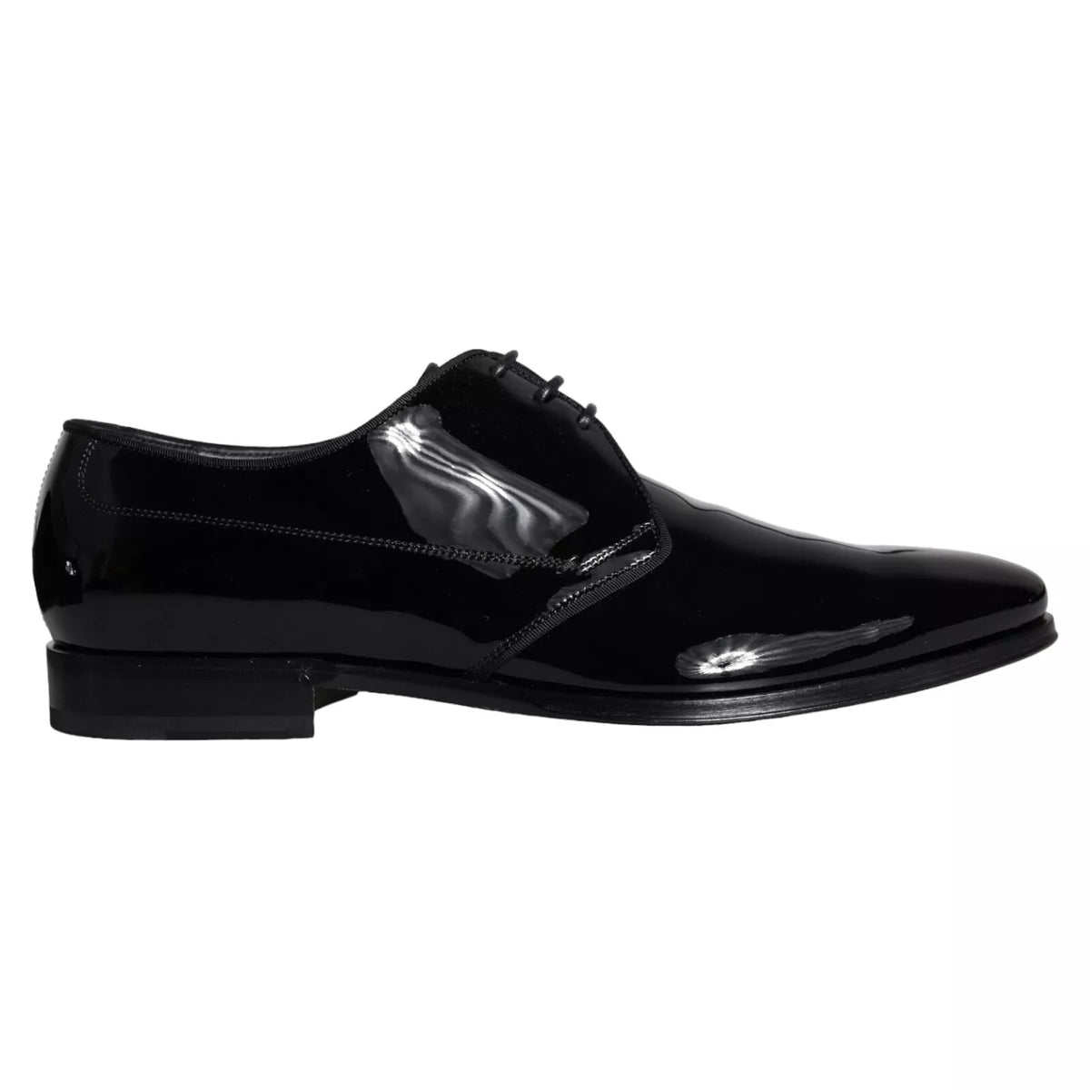 Chaussures habillées Derby en cuir de veau noir Dolce &amp; Gabbana pour hommes