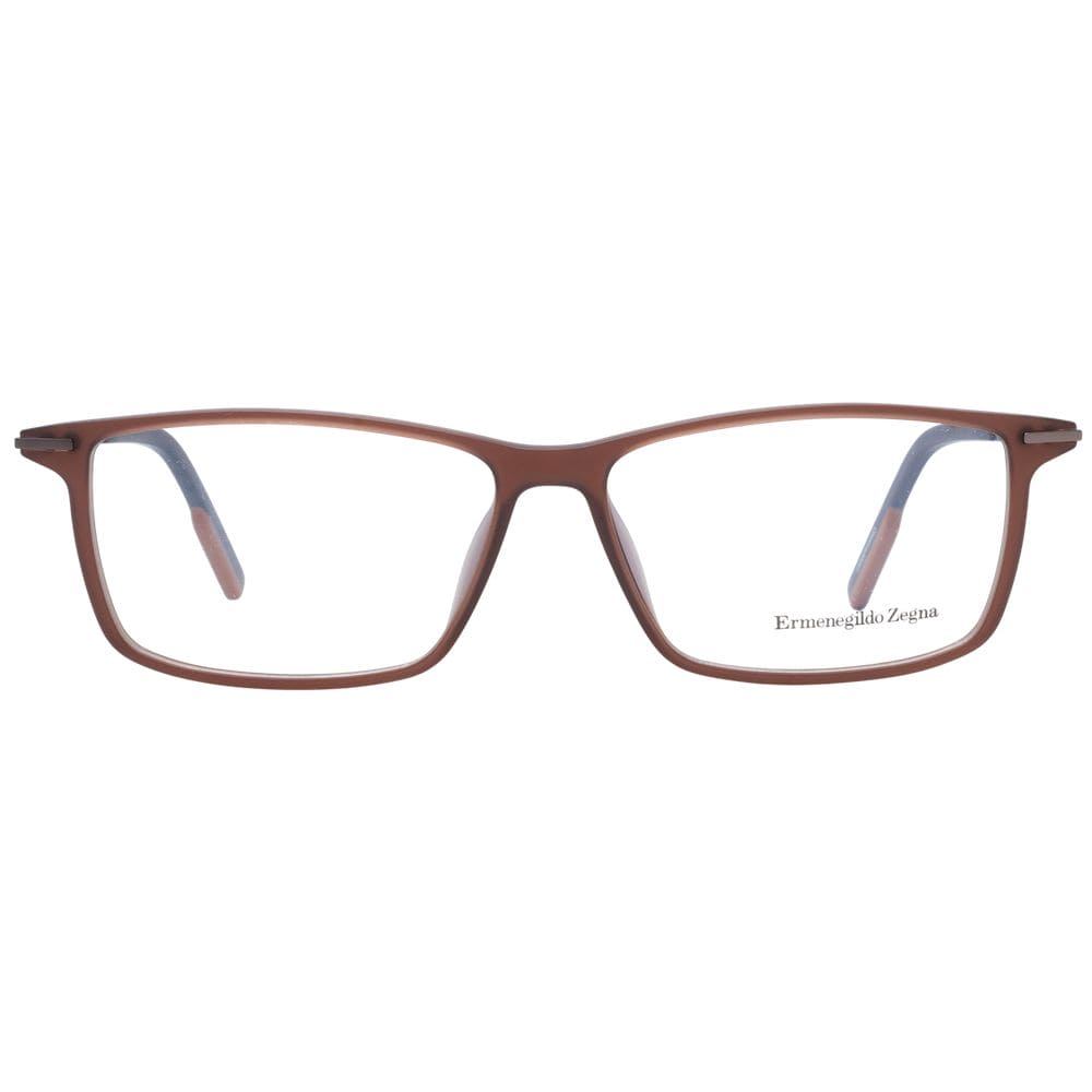 Ermenegildo Zegna Brown Plastic Glasses (Frames)