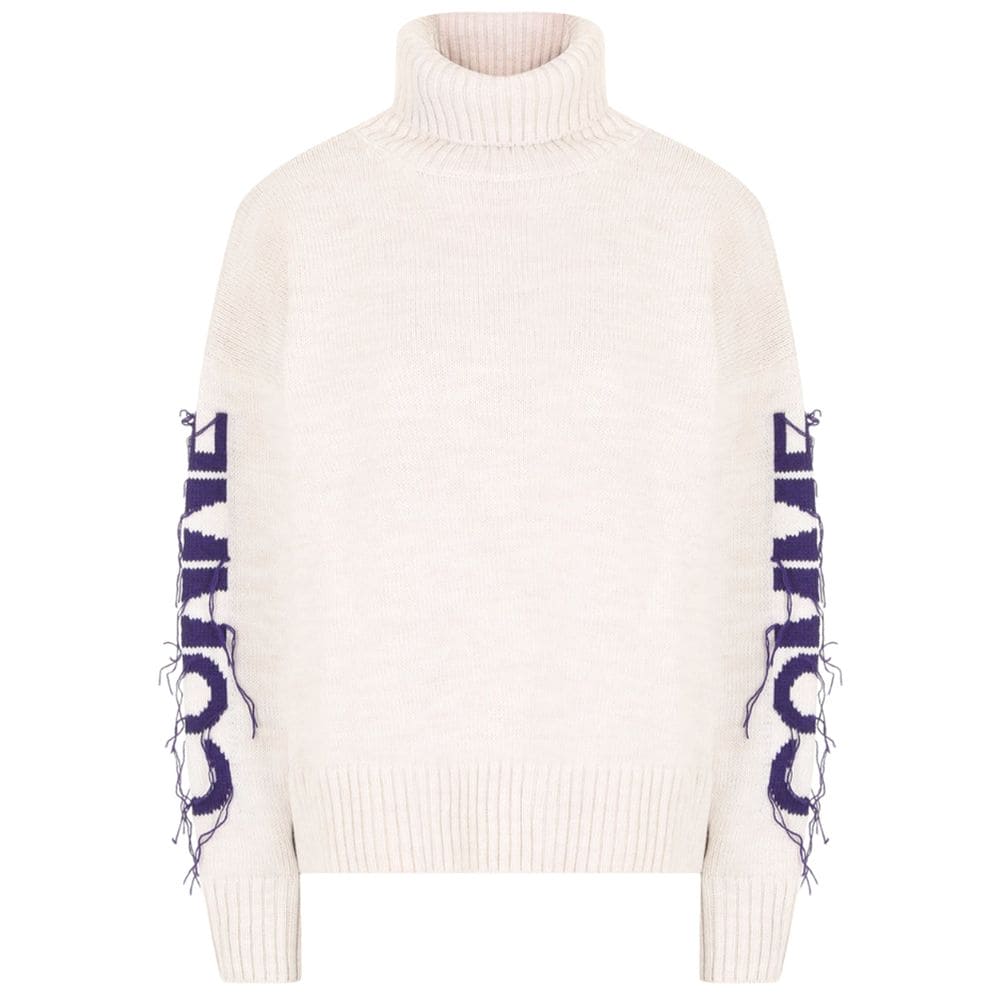 Comme Des Fuckdown Beige Acrylic Sweater