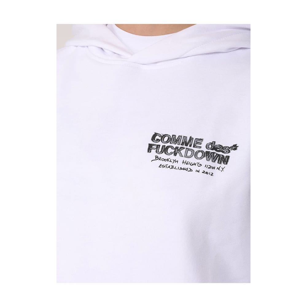 Comme Des Fuckdown White Cotton Sweater