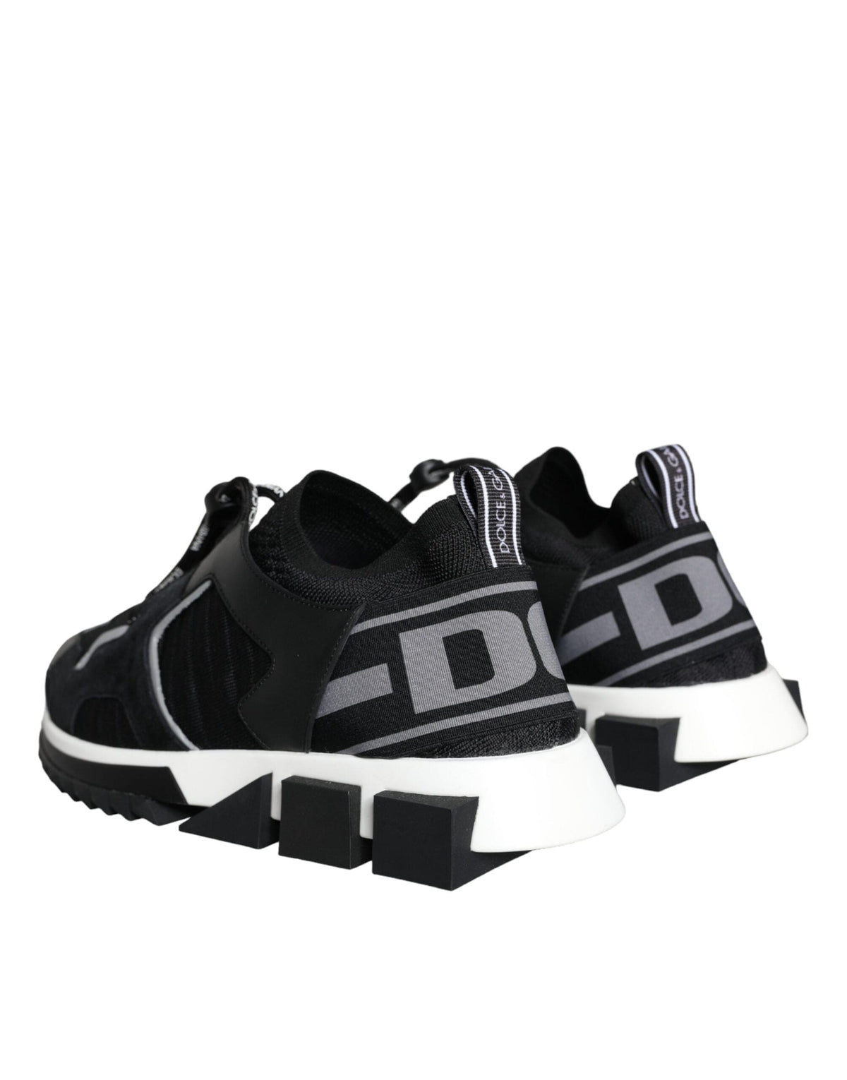 Dolce & Gabbana Black White Logo Sorrento Mens Sneakers Shoes