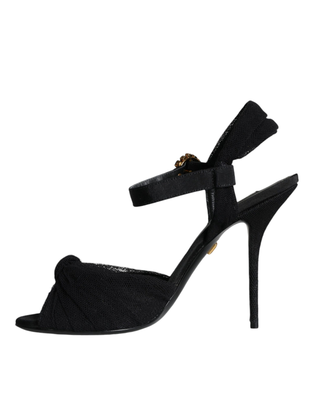 Dolce & Gabbana Black KEIRA Heels Ankle Strap Sandals Shoes