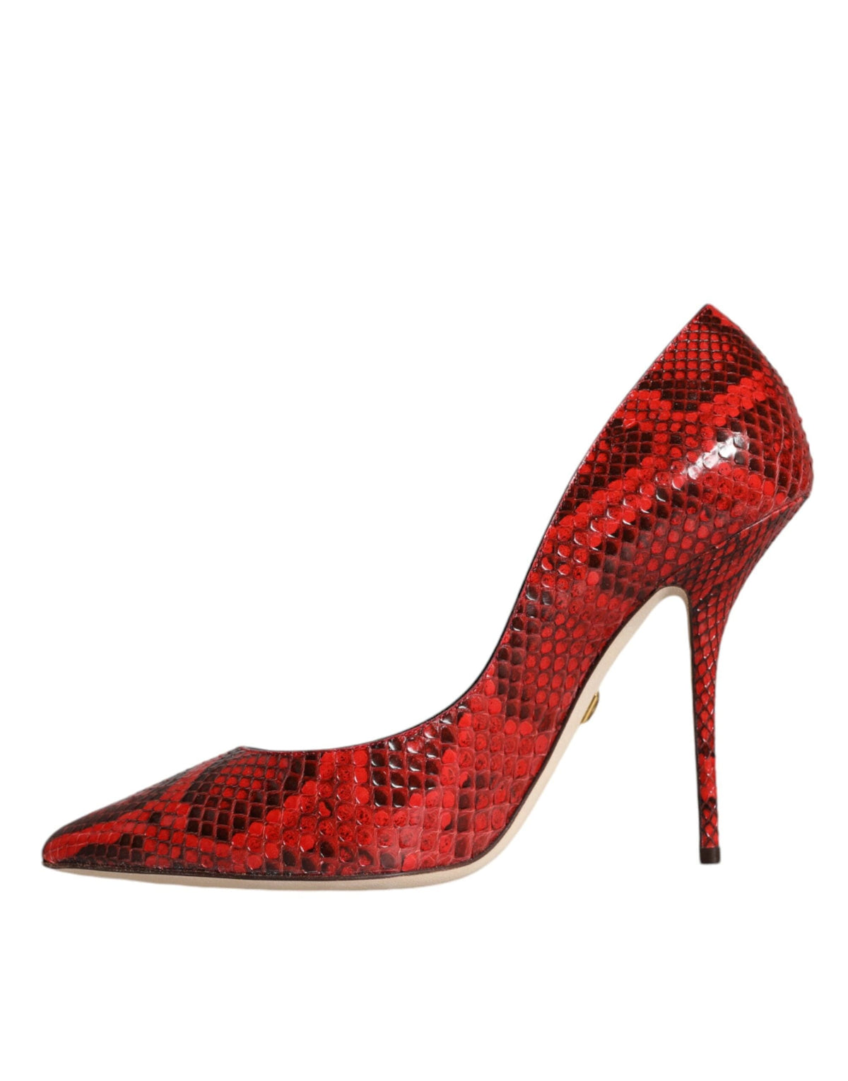 Dolce & Gabbana Red Leather Stiletto High Heels Pumps Shoes