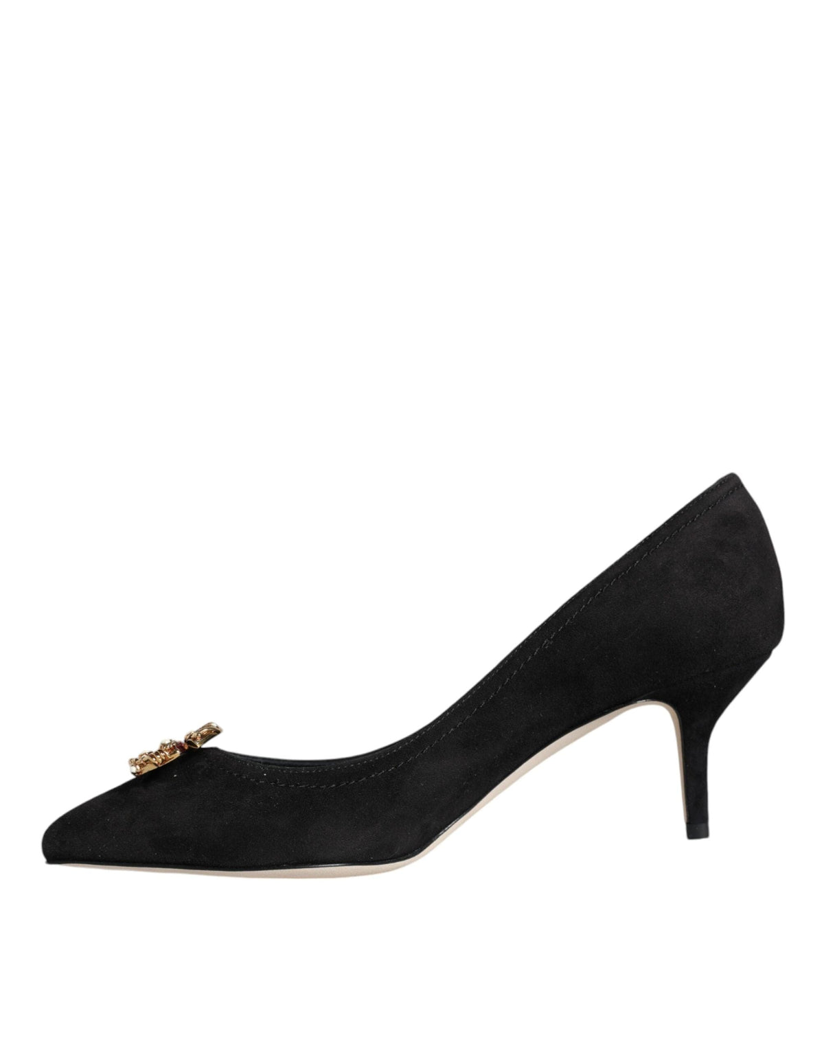 Dolce & Gabbana Black Amore Suede Bellucci Heels Pumps Shoes