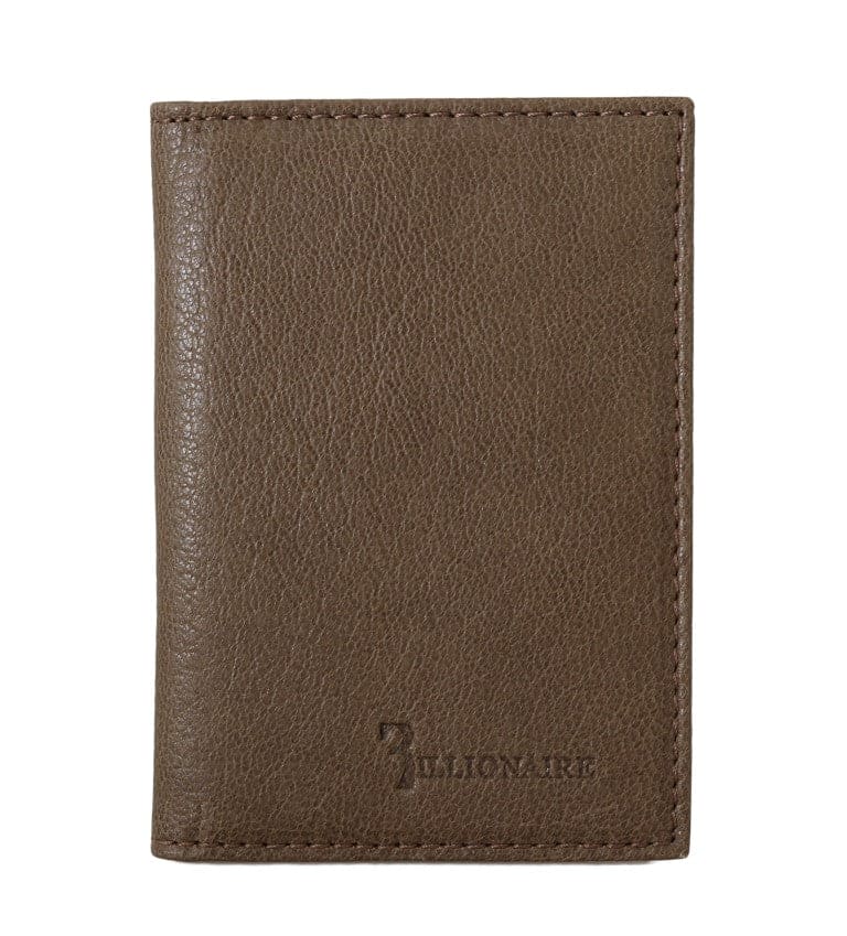 Portefeuille élégant en cuir marron pour homme de Billionaire Italian Couture