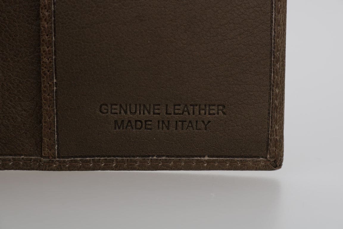 Portefeuille élégant en cuir marron pour homme de Billionaire Italian Couture