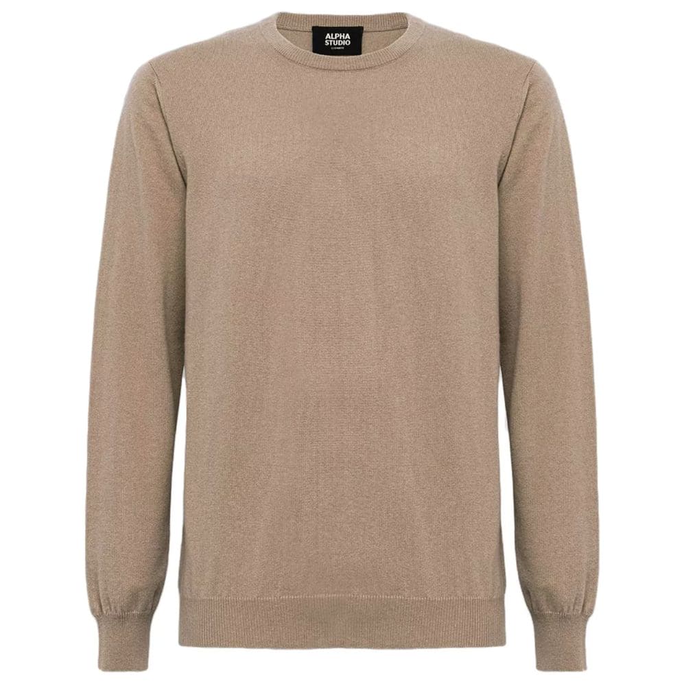 Alpha Studio Brown Wool Vergine Sweater