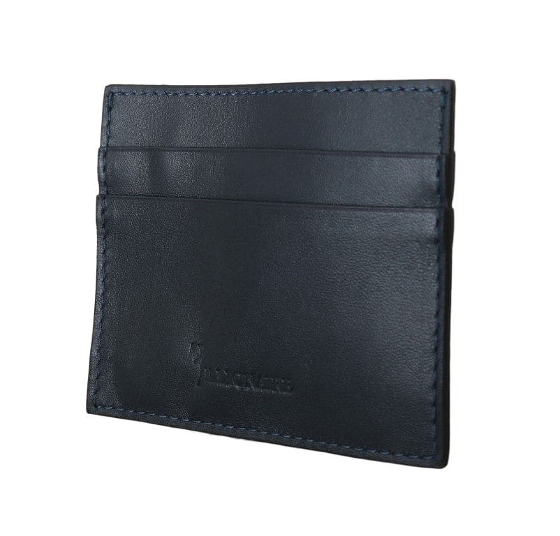 Cartera de hombre de cuero azul opulento de Billionaire Italian Couture