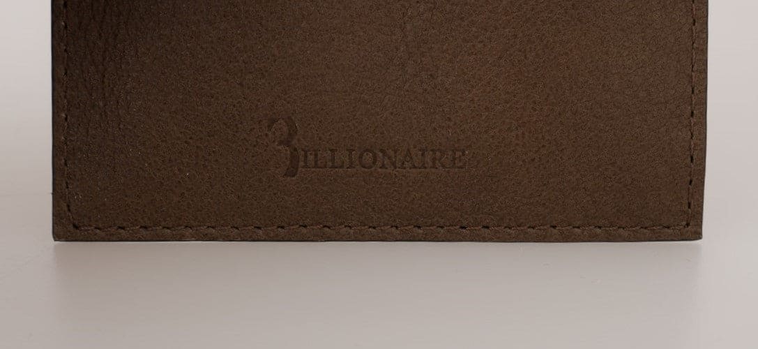 Portefeuille élégant en cuir tourterelle pour homme de la marque italienne Billionaire Couture