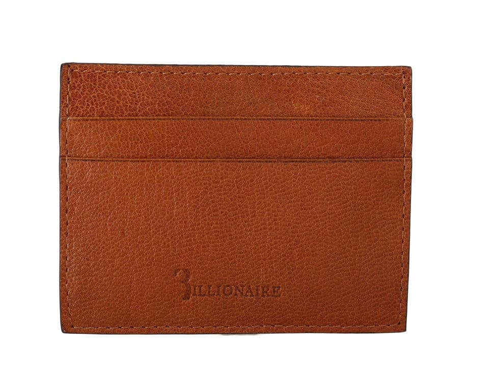 Cartera elegante de cuero para hombre de Billionaire Italian Couture en color marrón