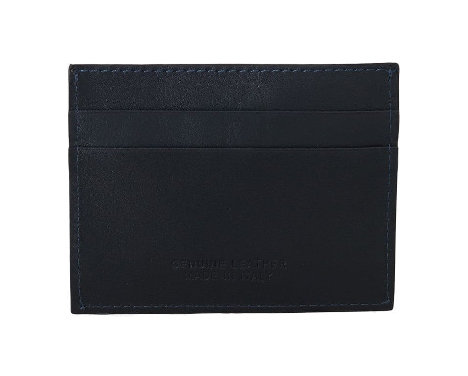 Billionaire Italian Couture Elegant Blue Leather Men's Wallet