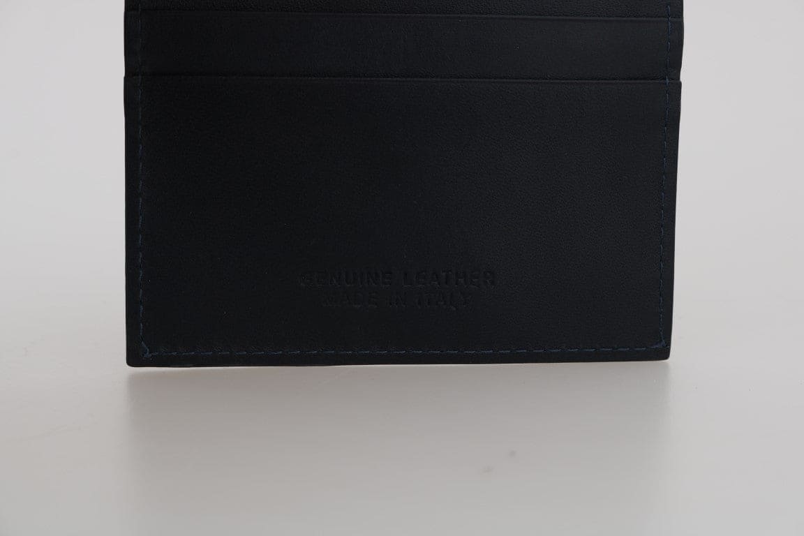 Billetera elegante de cuero azul para hombre de Billionaire Italian Couture