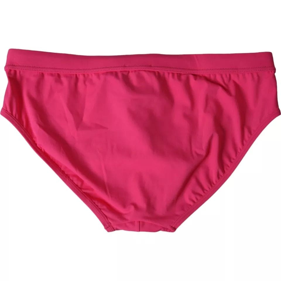 Dolce & Gabbana Pink Nylon DG Logo Beachwear Brief Swimwear Men