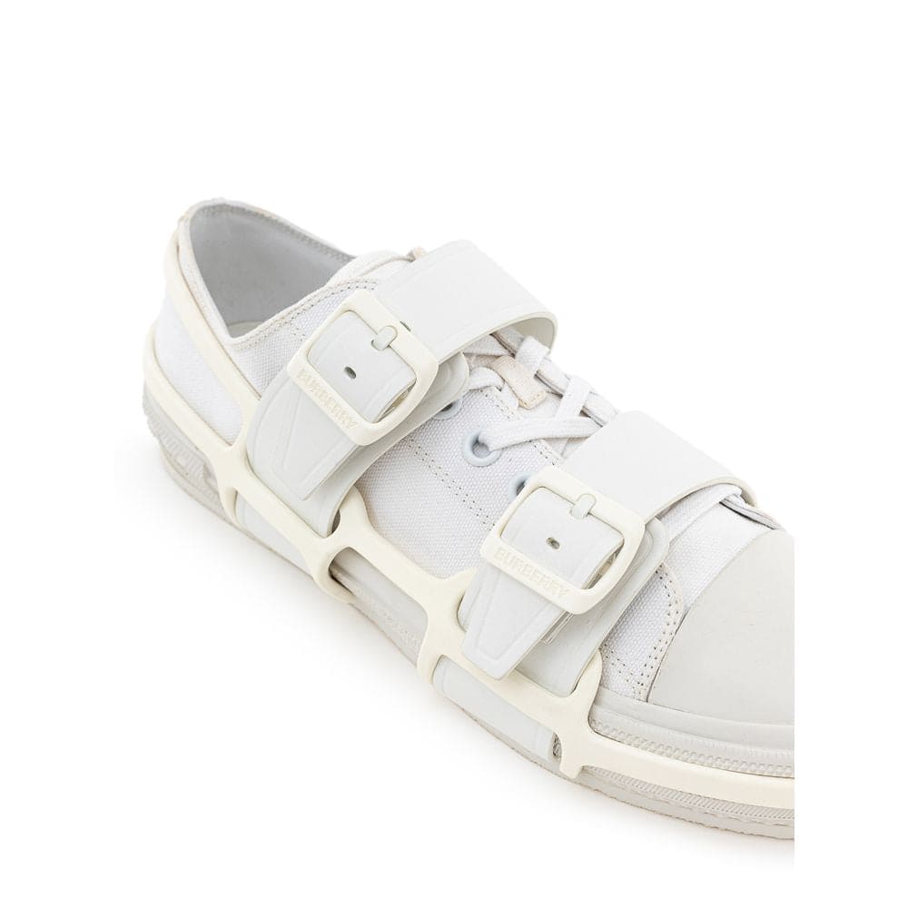 Burberry White Cotton Sneaker