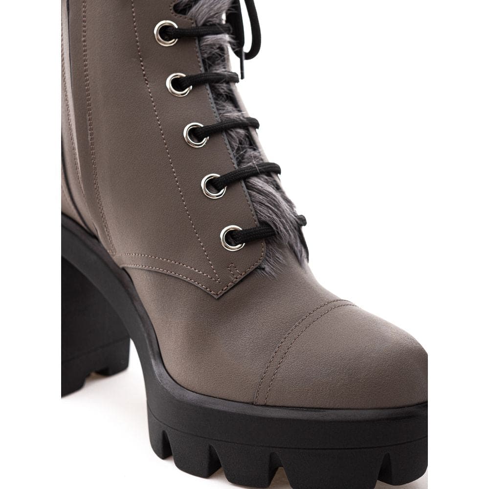 Giuseppe Zanotti Gray Eco Leather Boot