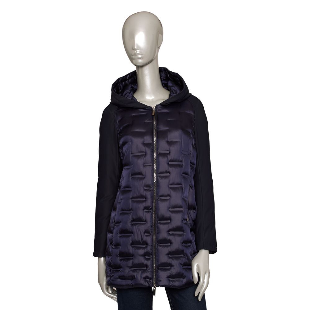 Baldinini Trend Blue Polyester Jackets & Coat