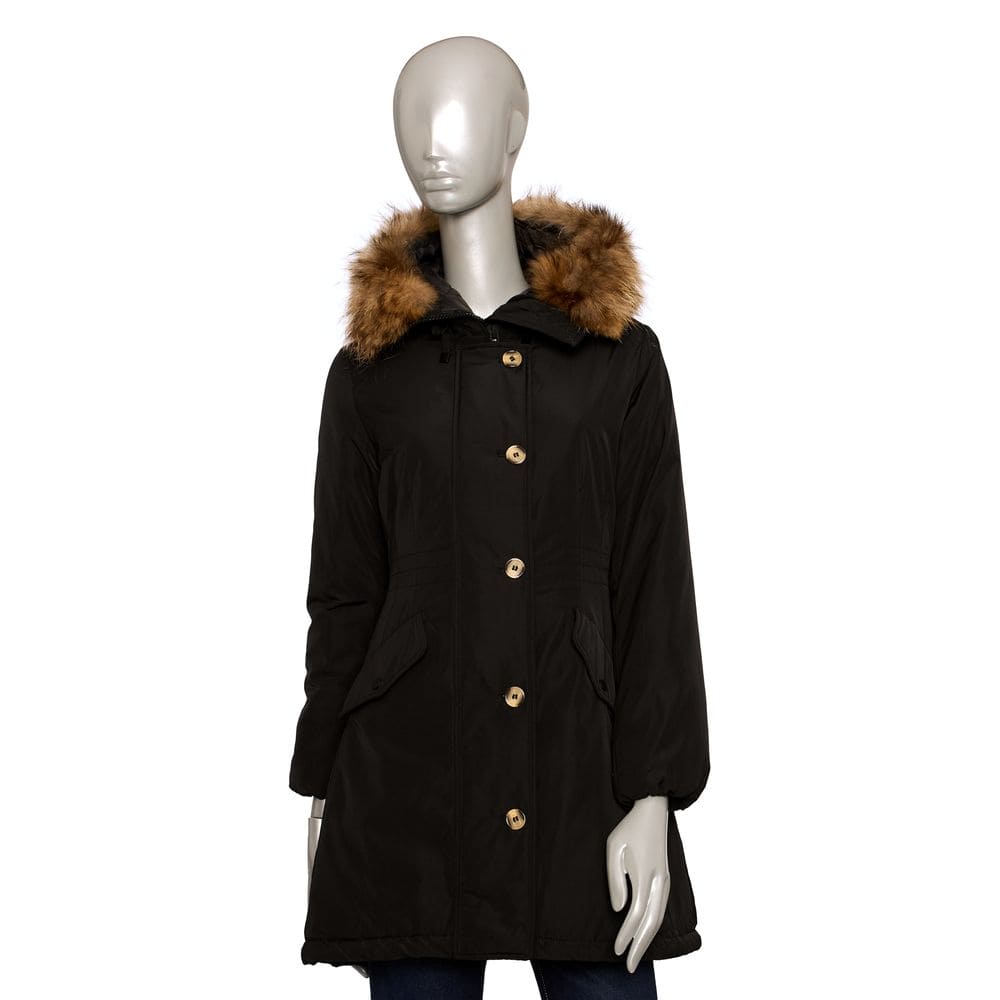 Baldinini Trend Black Polyester Jackets & Coat