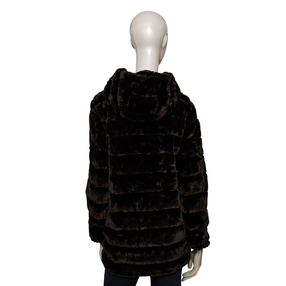 Baldinini Trend Black Polyester Jackets & Coat