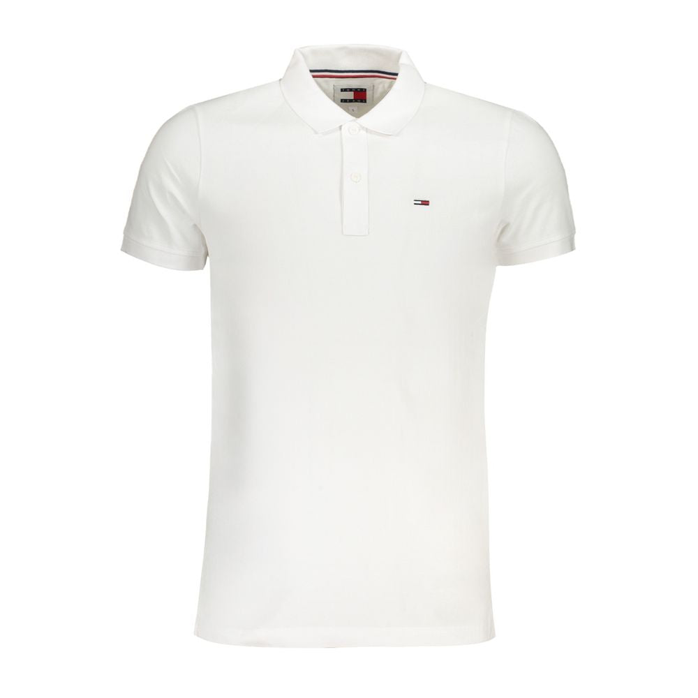 Tommy Hilfiger White Cotton Polo Shirt