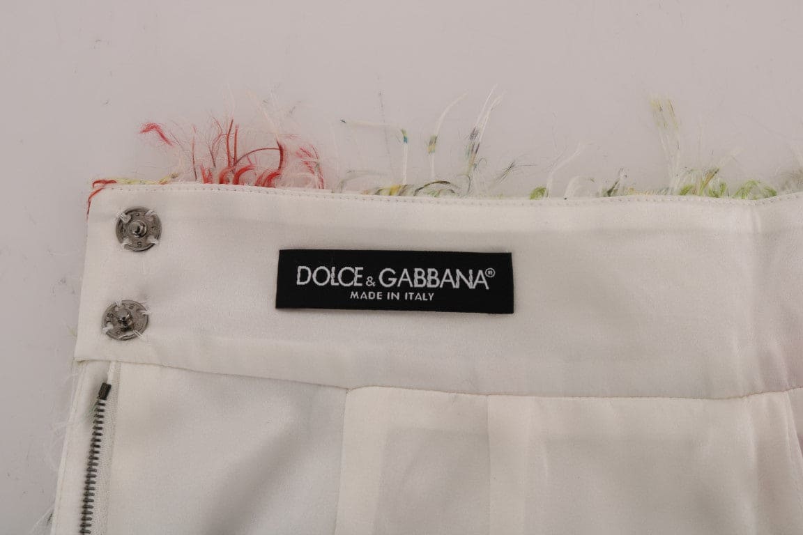 Falda tubo elegante de cintura alta con estampado floral de Dolce &amp; Gabbana