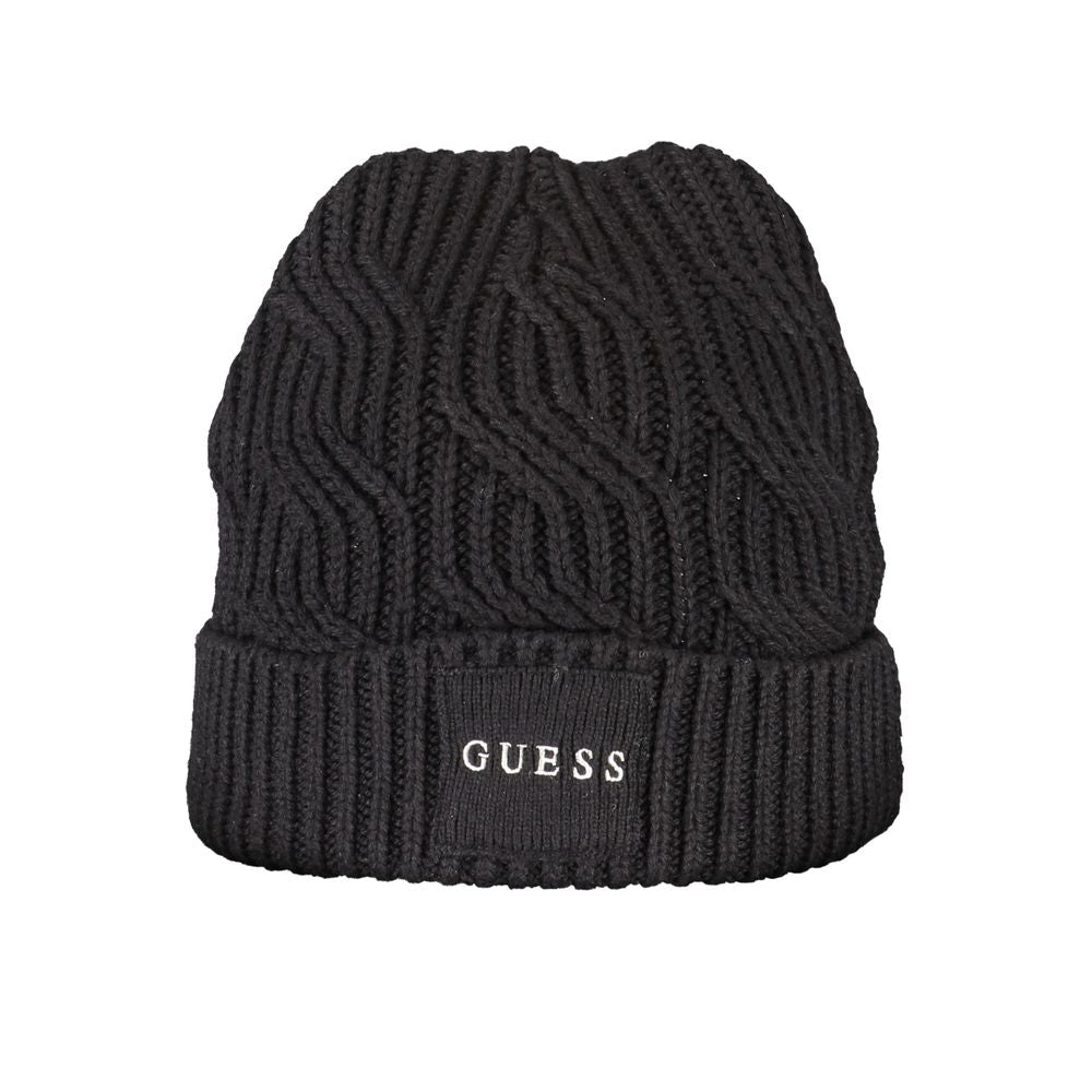 Guess Jeans Black Cotton Hats & Cap